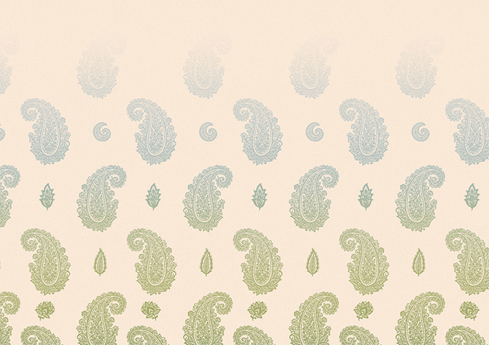 Petal & Block Paisley Mist, Neem - Roman Blind - Image 7